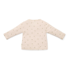 Beige t-shirt met blaadjes - T-shirt long sleeve green leaves